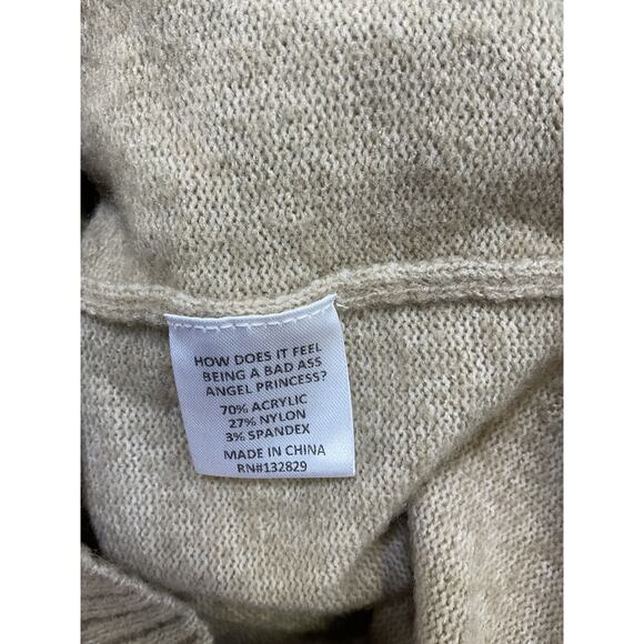 Lpa 'Sean' Tan Acrylic Wrap Dress Size S - Picture 5 of 5